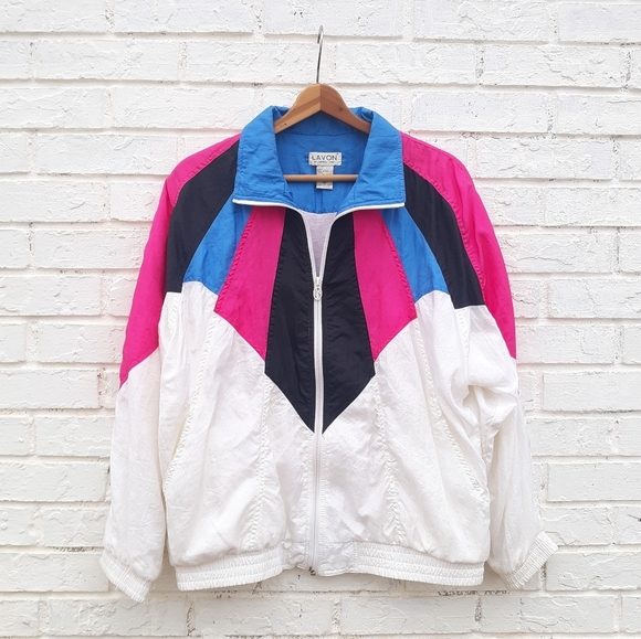 Vintage 90s Lavon Nylon Windbreaker Jacket - Picture 1 of 6